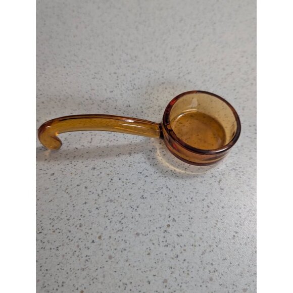 Vintage Amber Depression Glass Condiment/ Mayonnaise/Spoon/Ladle - Picture 3 of 5